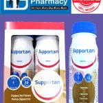Supportan Drink Cappuccino / Tropical Fruits / Pineapple-Coconut Flavour ( 4 x 200 ml )