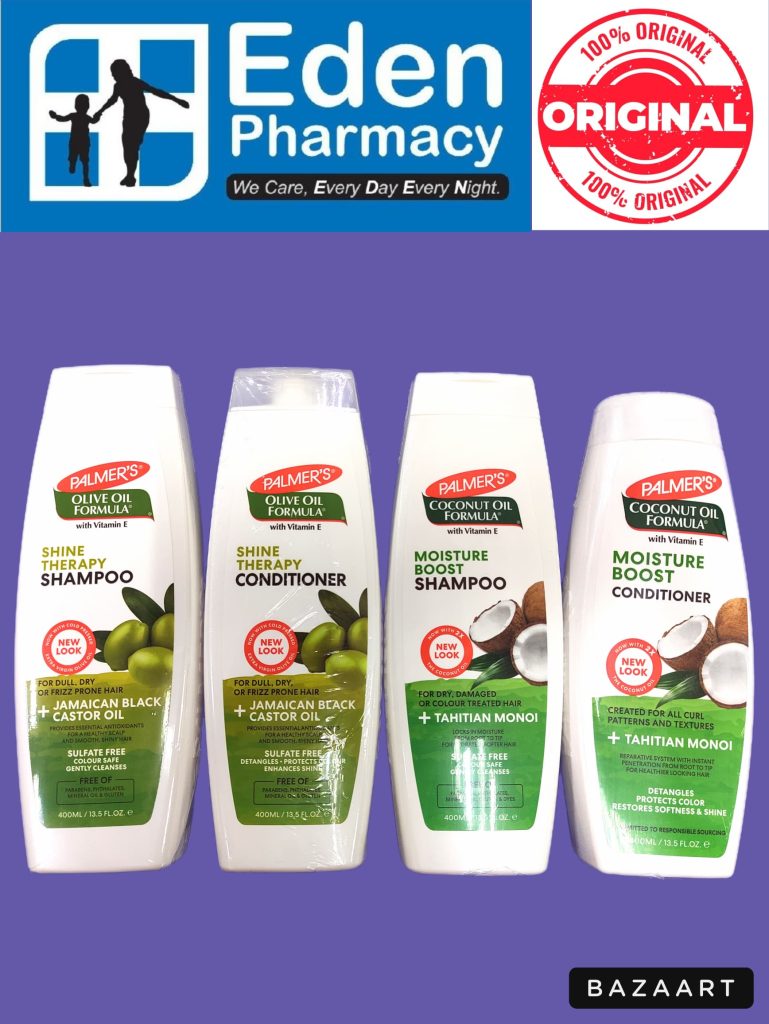 PALMER'S Coconut Oil Formula Moisture Boost / Olive Oil Formula Shine  Therapy Shampoo & Conditioner ( 400ML ) | Eden Pharmacy