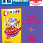 CHAMPS Vitamic C plus Zinc Effervescent Blackcurrant and Orange Flavour (30's)