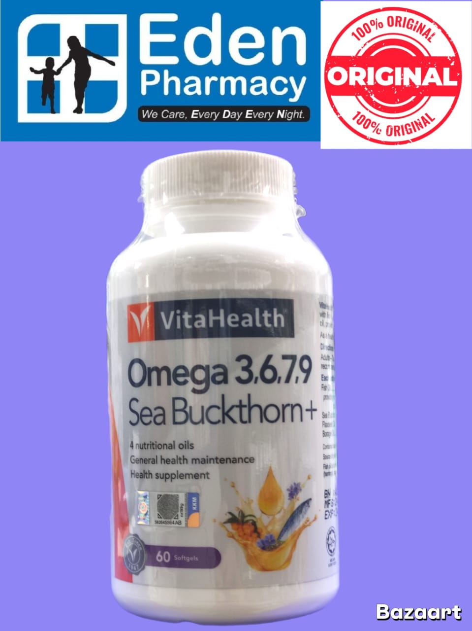 WhatsApp Image 2026-09-24 at 2.50.07 PM VitaHealth Omega 3,6,7,9 sea buckthorn+ ( 1 x 60's ) - Image 1