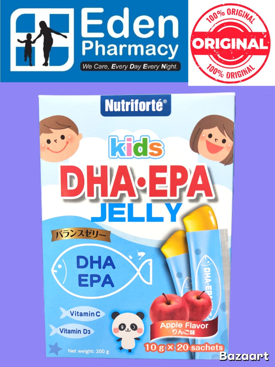 WhatsApp Image 2026-09-25 at 7.53.56 PM NUTRIFORTE KIDS DHA EPA JELLY APPLE FLAVOUR ( 20 x 10G ) - Image 1